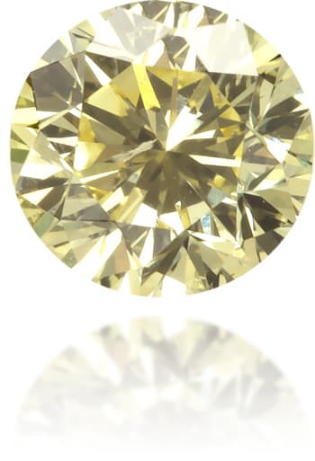 Natural Yellow Diamond Round 0.24 ct Polished