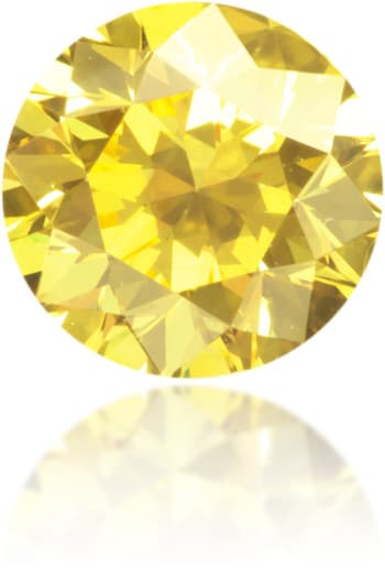 Natural Yellow Diamond Round 0.59 ct Polished