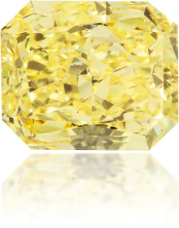 Natural Yellow Diamond Rectangle 0.72 ct Polished