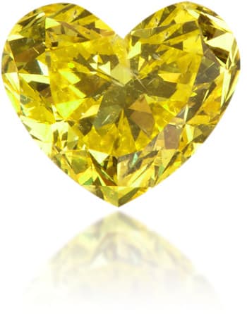 Natural Yellow Diamond Heart Shape 0.45 ct Polished