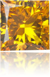 Natural Orange Diamond Square 0.73 ct Polished