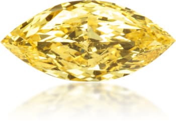 Natural Yellow Diamond Marquise 0.71 ct Polished