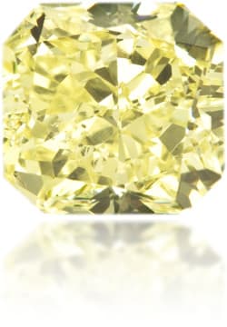 Natural Yellow Diamond Square 2.85 ct Polished