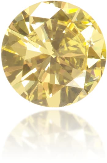 Natural Yellow Diamond Round 0.28 ct Polished