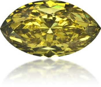 Natural Green Diamond Marquise 0.78 ct Polished