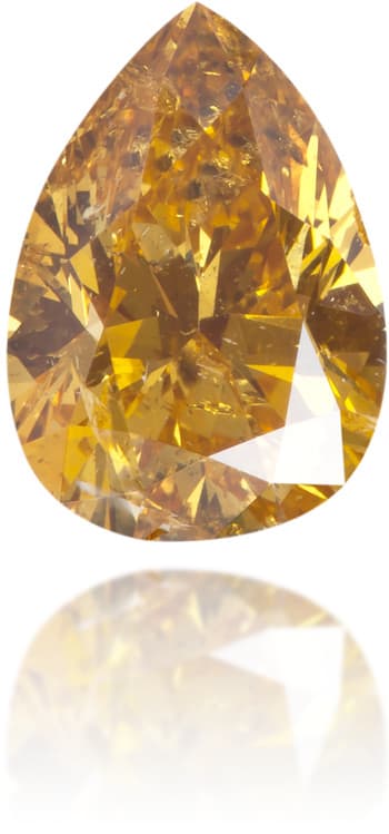 Natural Orange Diamond Pear Shape 1.00 ct Polished
