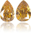 Natural Orange Diamond Pear Shape 2.02 ct set