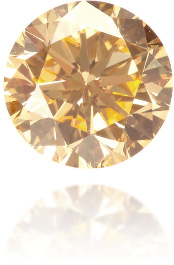 Natural Orange Diamond Round 0.60 ct Polished