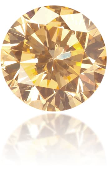 Natural Orange Diamond Round 0.61 ct Polished