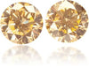 Natural Orange Diamond Round 1.21 ct set