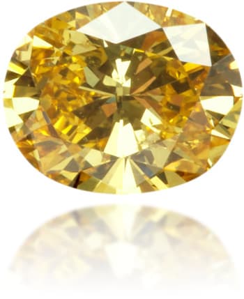 Natural Orange Diamond Oval 0.35 ct Polished