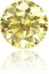Natural Yellow Diamond Round 0.14 ct Polished
