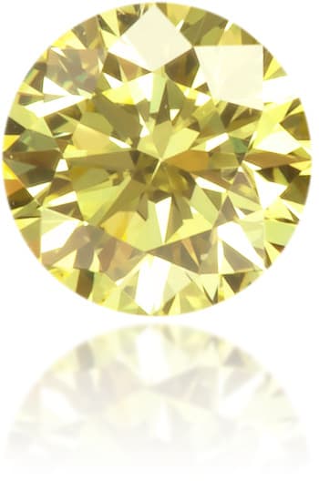 Natural Yellow Diamond Round 0.14 ct Polished