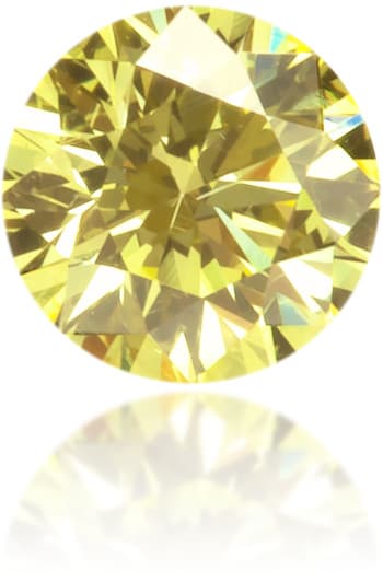 Natural Yellow Diamond Round 0.13 ct Polished