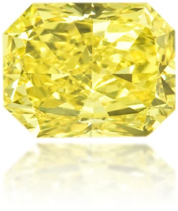 Natural Yellow Diamond Rectangle 2.02 ct Polished