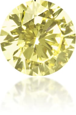 Natural Yellow Diamond Round 0.76 ct Polished