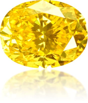 Natural Yellow Diamond Oval 1.52 ct Polished