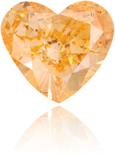 Natural Orange Diamond Heart Shape 1.20 ct Polished