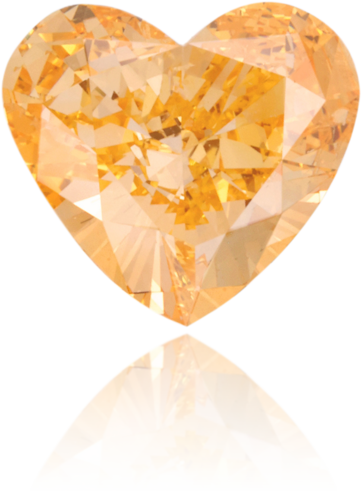 Natural Orange Diamond Heart Shape 1.20 ct Polished