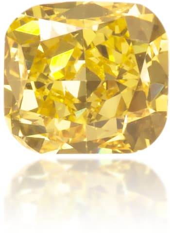 Natural Yellow Diamond Cushion 0.24 ct Polished