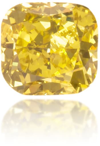Natural Yellow Diamond Cushion 0.19 ct Polished