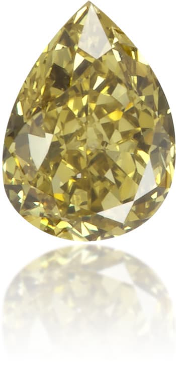 Natural Green Diamond Pear Shape 0.17 ct Polished
