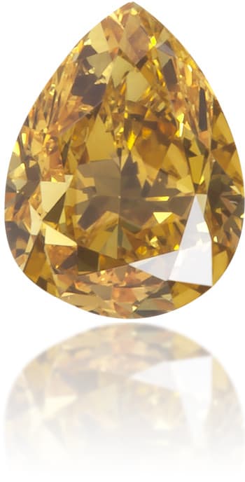 Natural Orange Diamond Pear Shape 0.22 ct Polished