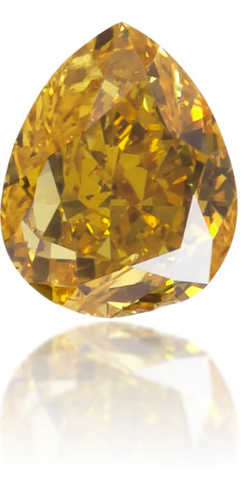 Natural Orange Diamond Pear Shape 0.21 ct Polished