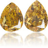 Natural Orange Diamond Pear Shape 0.43 ct set