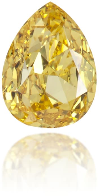 Natural Yellow Diamond Pear Shape 0.24 ct Polished