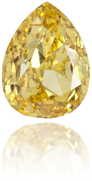 Natural Yellow Diamond Pear Shape 0.24 ct Polished