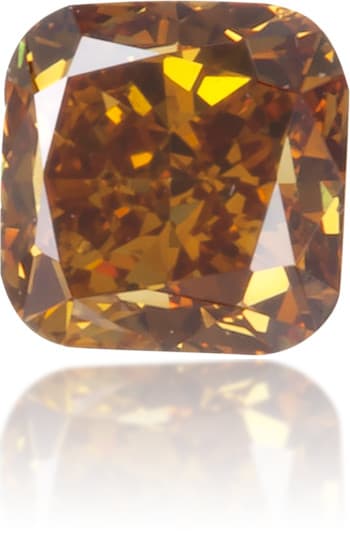 Natural Orange Diamond Square 0.25 ct Polished