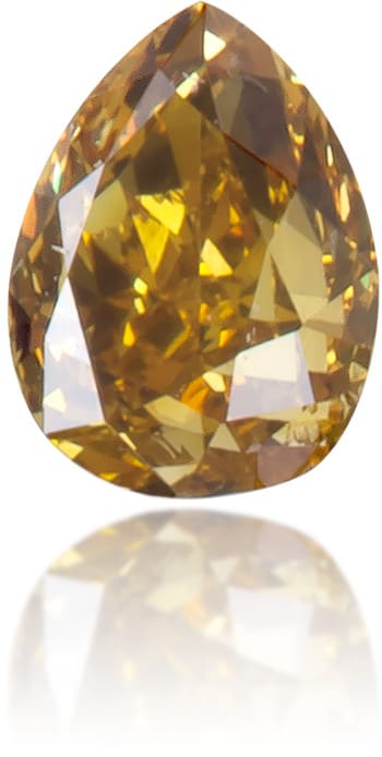 Natural Orange Diamond Pear Shape 0.15 ct Polished