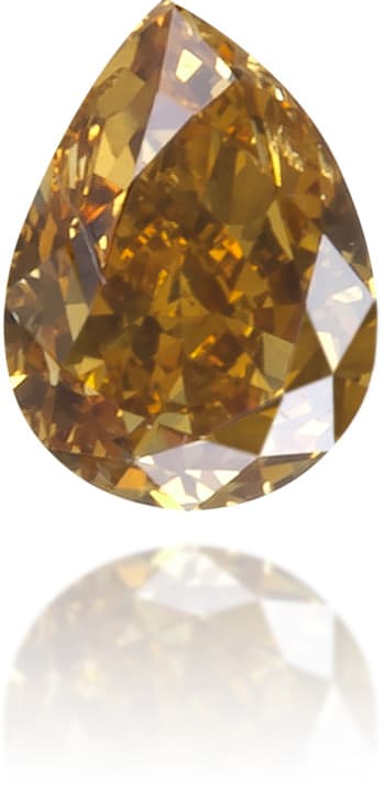 Natural Orange Diamond Pear Shape 0.19 ct Polished