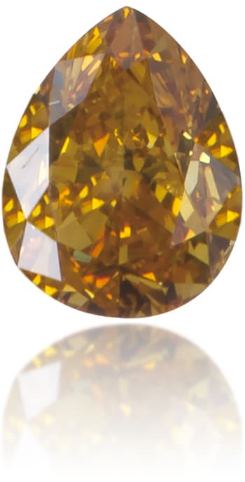 Natural Orange Diamond Pear Shape 0.20 ct Polished