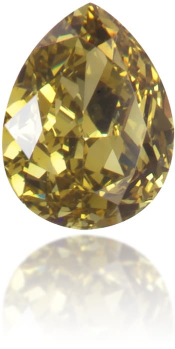 Natural Green Diamond Pear Shape 0.13 ct Polished