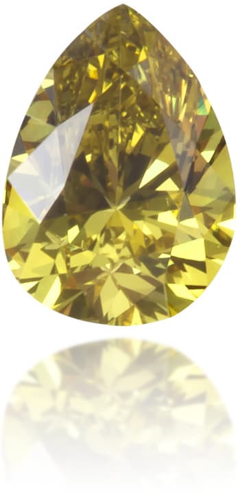 Natural Green Diamond Pear Shape 0.16 ct Polished