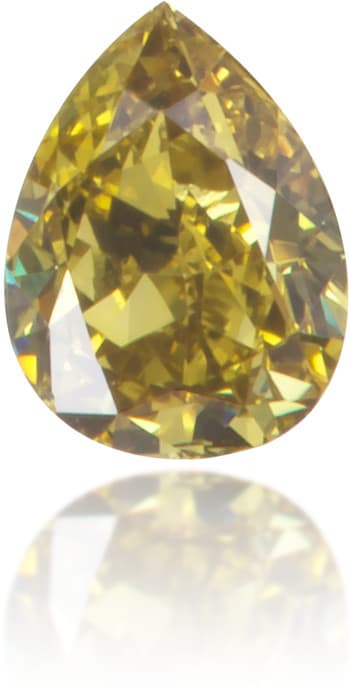 Natural Green Diamond Pear Shape 0.17 ct Polished