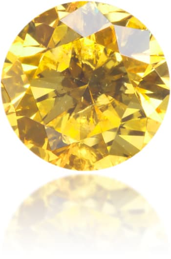Natural Yellow Diamond Round 0.45 ct Polished