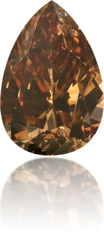 Natural Brown Diamond Pear Shape 0.91 ct Polished