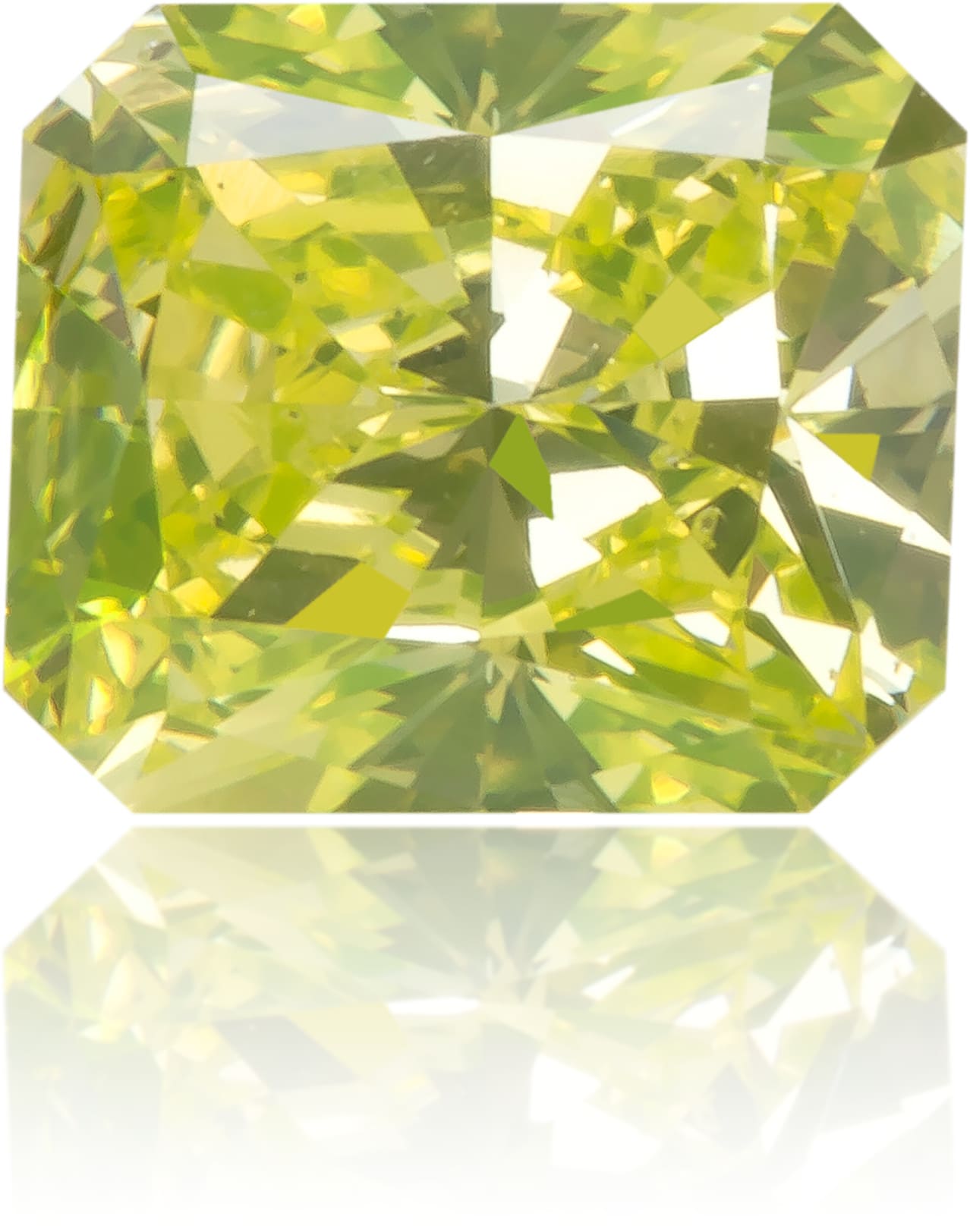 Natural Green Diamond Rectangle 0.59 ct Polished
