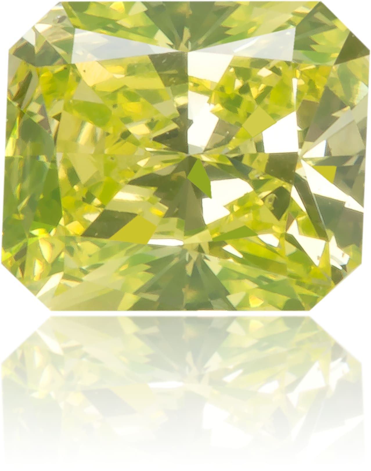 Natural Green Diamond Rectangle 0.59 ct Polished