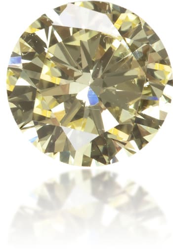 Natural Yellow Diamond Round 0.43 ct Polished