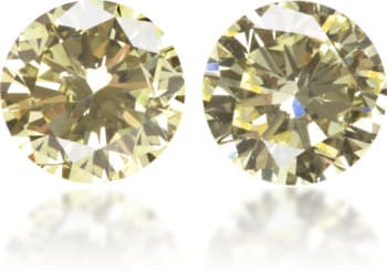 Natural Yellow Diamond Round 0.84 ct set