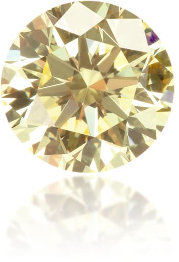 Natural Yellow Diamond Round 0.63 ct Polished