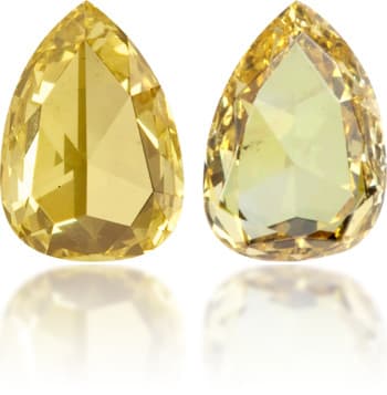 Natural Yellow Diamond Pear Shape 0.28 ct Polished