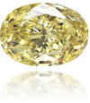 Natural Yellow Diamond Oval 0.83 ct Polished