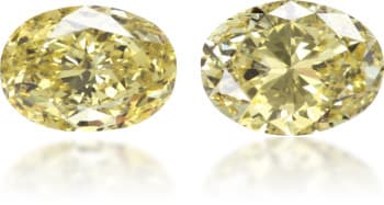 Natural Yellow Diamond Oval 1.61 ct set
