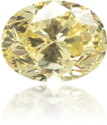 Natural Yellow Diamond Oval 0.64 ct Polished
