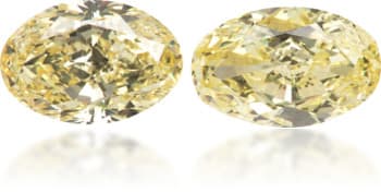 Natural Yellow Diamond Oval 2.18 ct set